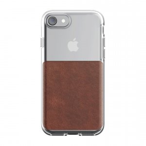 Чехол накладка Nomad Leather Clear Rustic для iPhone 8 Коричневый