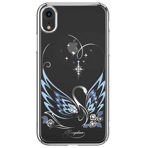Чехол накладка Swarovski Kingxbar Swan Series для iPhone Xr Серебро
