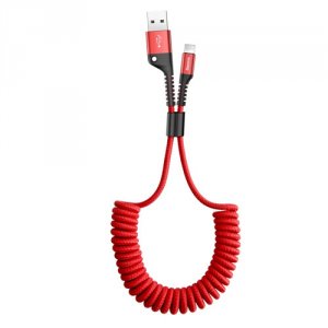 Кабель Baseus Fish Eye Spring USB - Lightning для iPhone 1м Красный