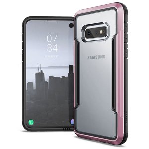 Противоударный чехол накладка X-Doria Defense Shield для Samsung Galaxy S10e Розовый