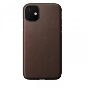 Кожаный чехол накладка Nomad Rugged Case для iPhone 11 Коричневый