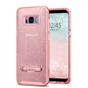 Силиконовый чехол накладка Spigen Neo Hybrid Crystal для Samsung Galaxy S8 Розовый