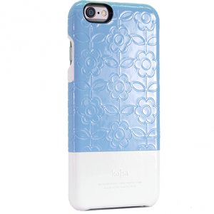 Чехол накладка Kajsa Glossy Flowers для iPhone 6 Plus / 6s Plus Голубой